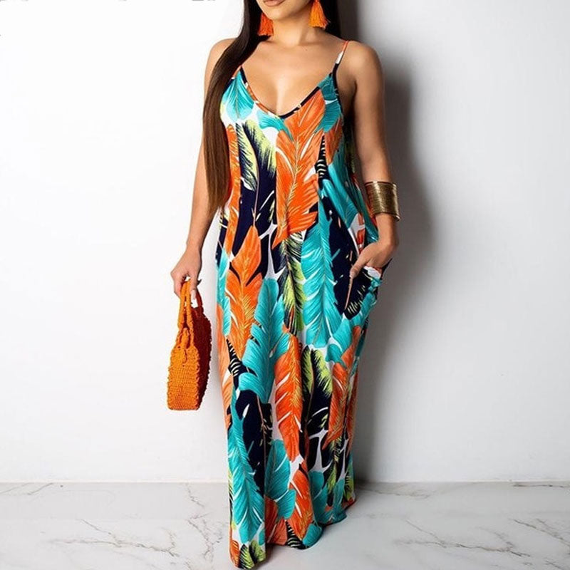 Robe longue douce Robe d'été Tie Dyeing Boho Print Robe pour femmes Robe d'été de plage Robe maxi tricotée